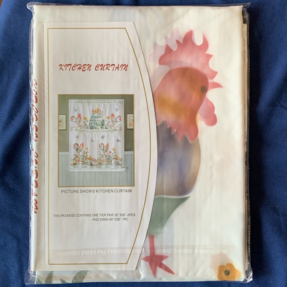 NIP Fine Embroidered Kitchen Curtain (No. SDYL37511)